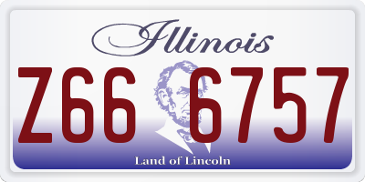 IL license plate Z666757