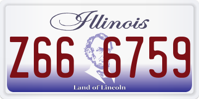IL license plate Z666759