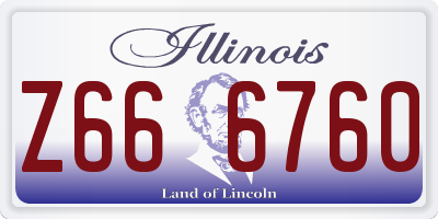IL license plate Z666760
