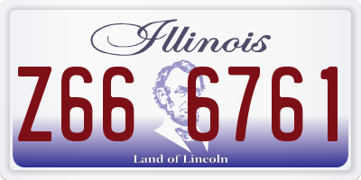IL license plate Z666761