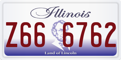 IL license plate Z666762