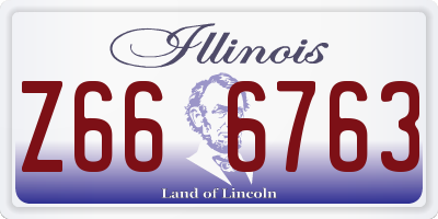 IL license plate Z666763