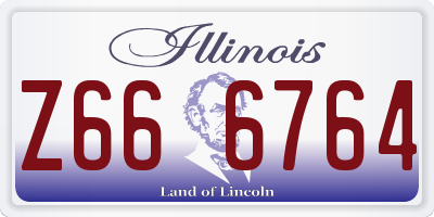 IL license plate Z666764