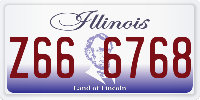 IL license plate Z666768
