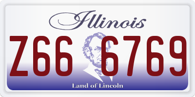 IL license plate Z666769