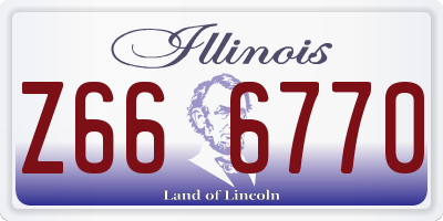 IL license plate Z666770