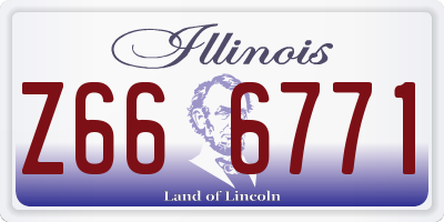 IL license plate Z666771