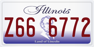 IL license plate Z666772