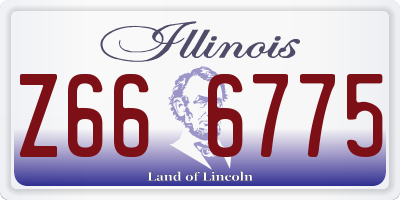 IL license plate Z666775