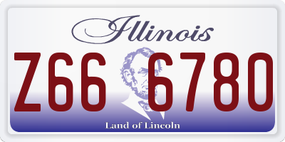 IL license plate Z666780