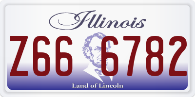 IL license plate Z666782