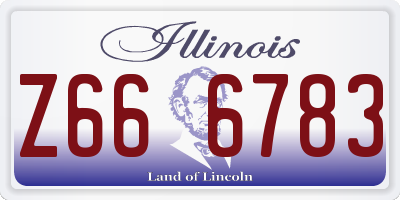 IL license plate Z666783