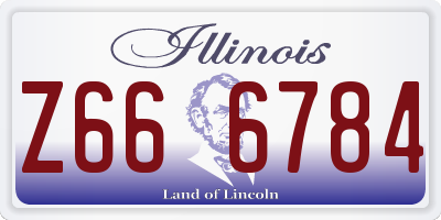 IL license plate Z666784