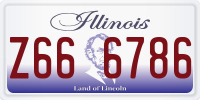 IL license plate Z666786