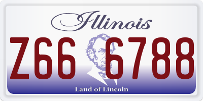 IL license plate Z666788