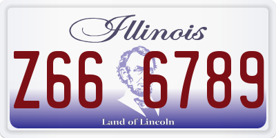 IL license plate Z666789