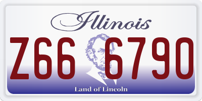 IL license plate Z666790