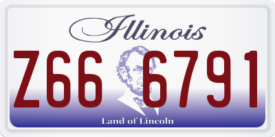 IL license plate Z666791