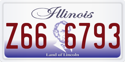 IL license plate Z666793