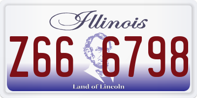 IL license plate Z666798