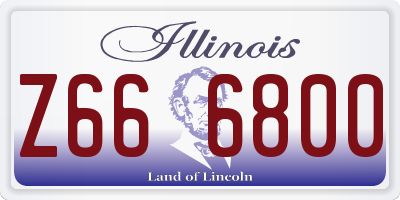 IL license plate Z666800