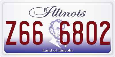 IL license plate Z666802