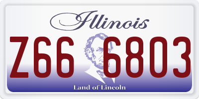 IL license plate Z666803