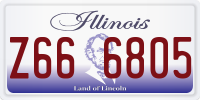 IL license plate Z666805