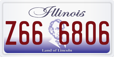 IL license plate Z666806