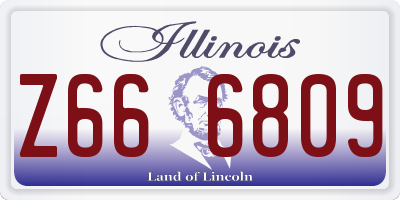 IL license plate Z666809