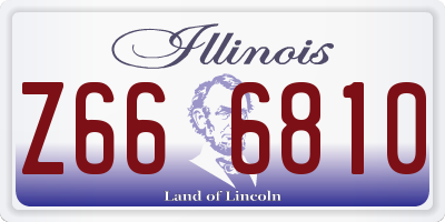 IL license plate Z666810