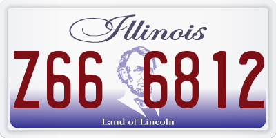 IL license plate Z666812