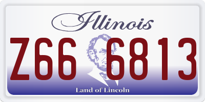 IL license plate Z666813