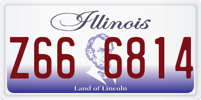 IL license plate Z666814