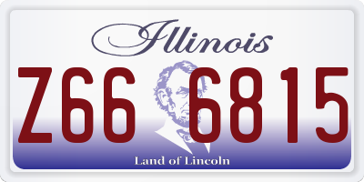 IL license plate Z666815