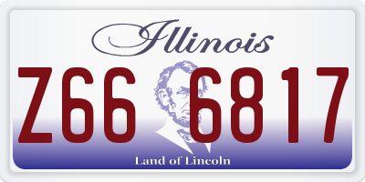 IL license plate Z666817