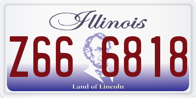 IL license plate Z666818