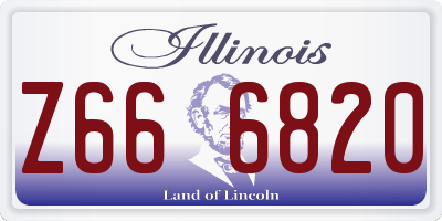 IL license plate Z666820
