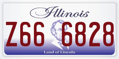 IL license plate Z666828