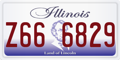 IL license plate Z666829