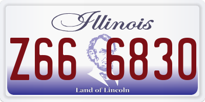 IL license plate Z666830