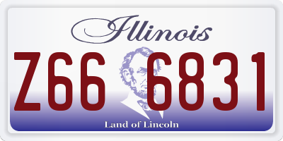IL license plate Z666831