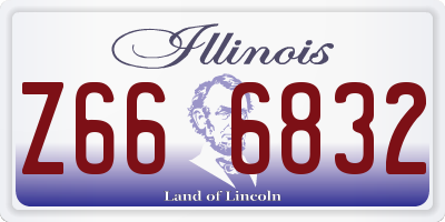 IL license plate Z666832