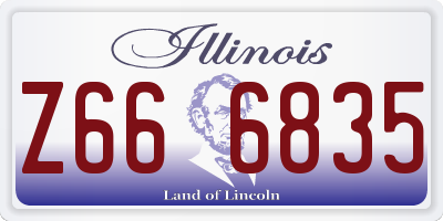 IL license plate Z666835
