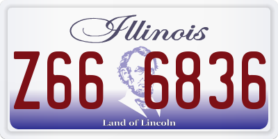 IL license plate Z666836