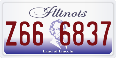 IL license plate Z666837