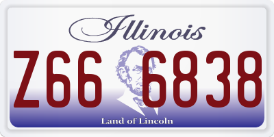 IL license plate Z666838