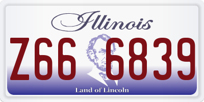 IL license plate Z666839