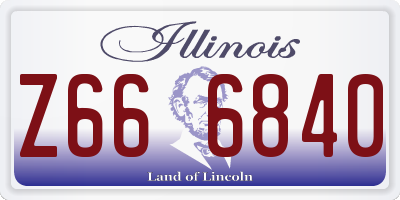 IL license plate Z666840