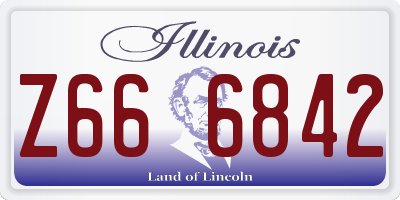 IL license plate Z666842